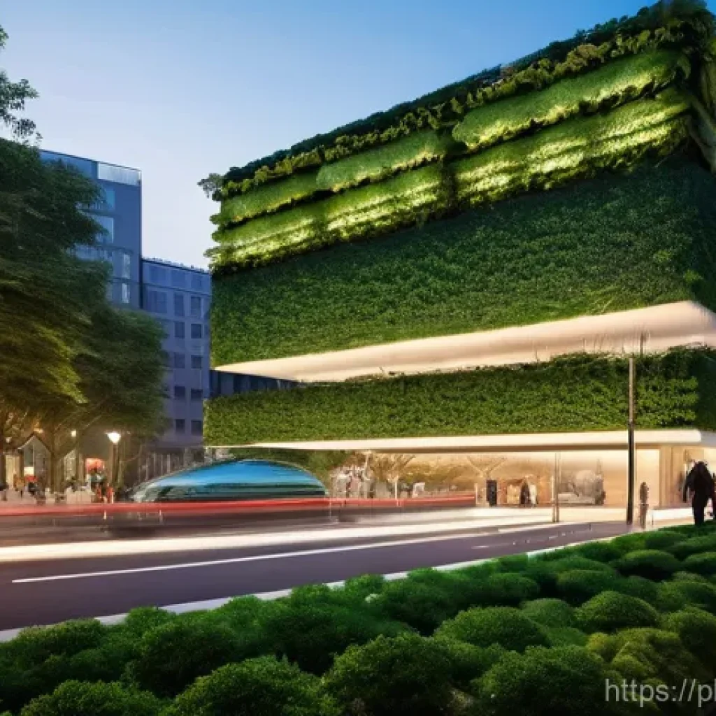 스마트 시티와 사물인터넷의 관계 - **Prompt:** "A vibrant, futuristic cityscape at dusk, showcasing advanced sustainable architecture i...