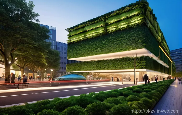 스마트 시티와 사물인터넷의 관계 - **Prompt:** "A vibrant, futuristic cityscape at dusk, showcasing advanced sustainable architecture i...