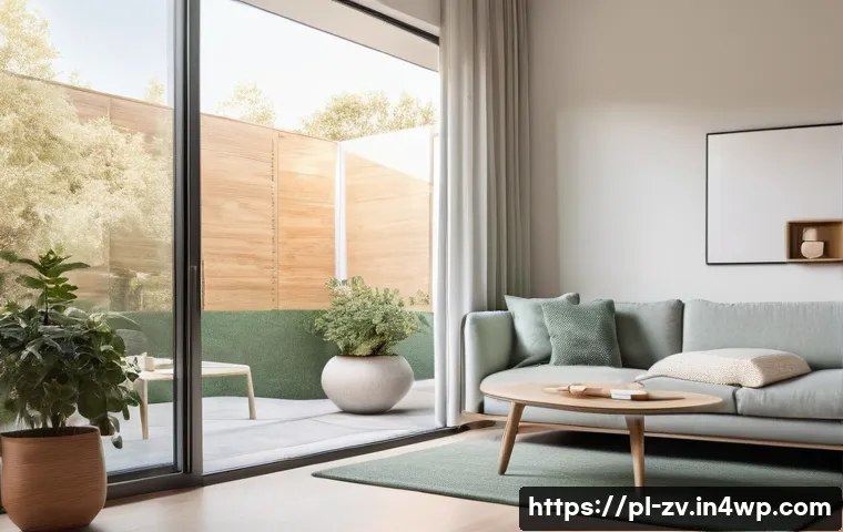 센서 네트워크의 고급 데이터 분석 기법 - **Smart Home Comfort and Efficiency:**
"A cozy, sun-drenched living room with a large window ove...
