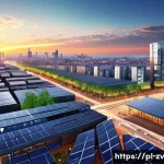 Home 20 센서 네트워크의 확장성 문제점 및 해결책 - A detailed illustration of a large-scale sensor network deployed across a modern Polish smart citysc...