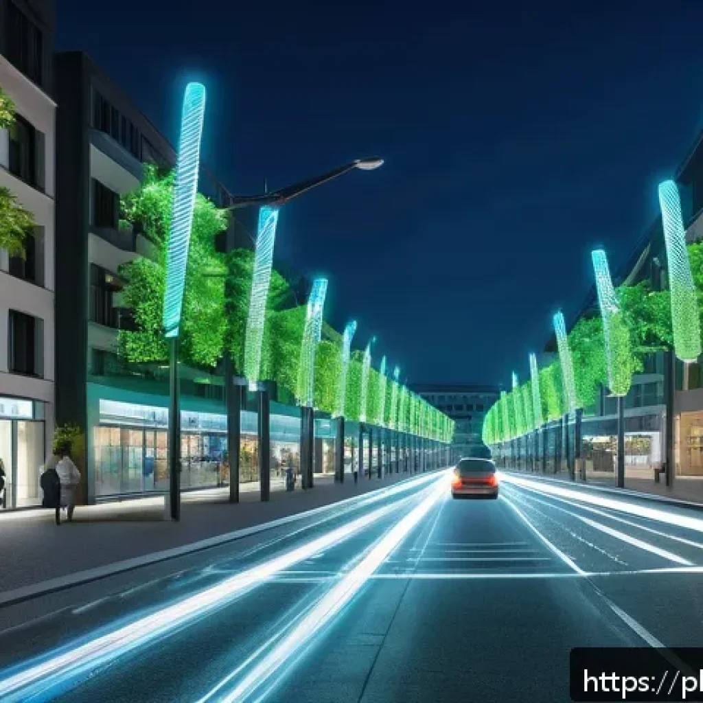 센서 네트워크의 통신 방식 이해하기 - A detailed illustration of a smart city environment in Poland featuring wireless sensor networks mon...