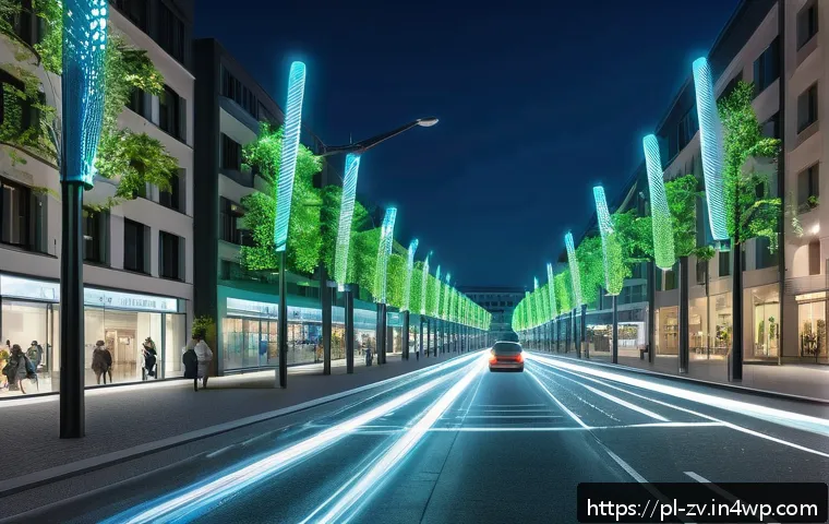 센서 네트워크의 통신 방식 이해하기 - A detailed illustration of a smart city environment in Poland featuring wireless sensor networks mon...